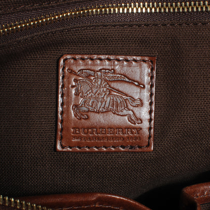 Burberry House Check Studded Large Greenham Tote Dark Tan 6 of 9