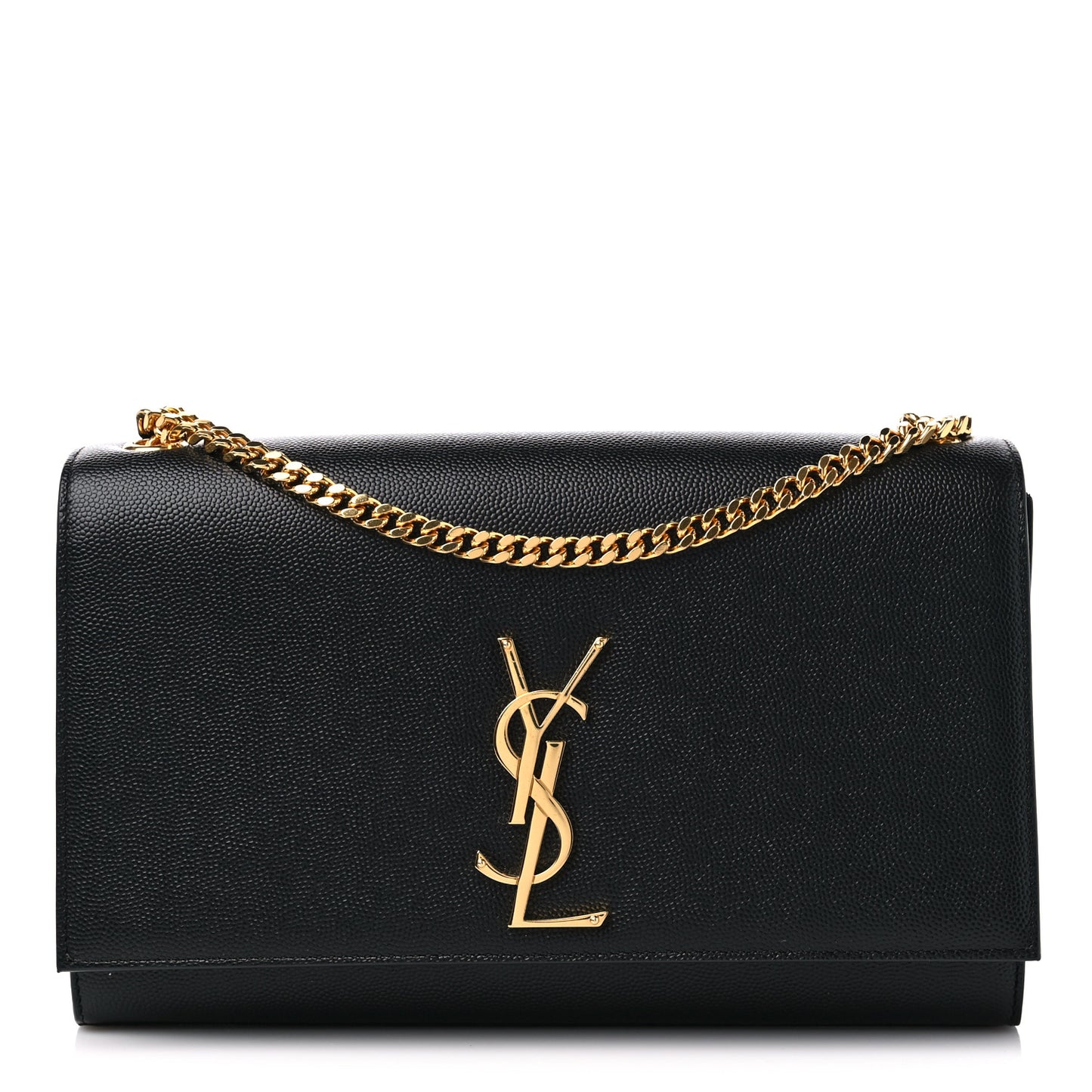 Grain De Poudre Medium Monogram Kate Satchel Black