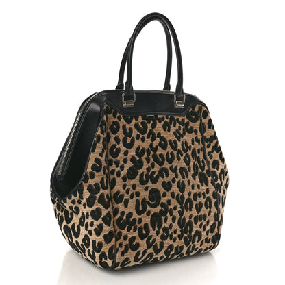 Louis Vuitton Jacquard Velvet Leopard Print Stephen Sprouse North South Bag Black 2 of 9