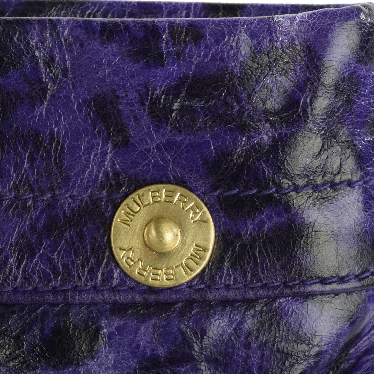 Leopard Mitzy Clutch Grape