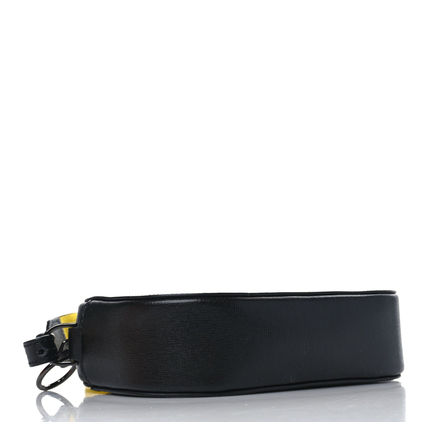 Saffiano Striped Diag Camera Bag Black White