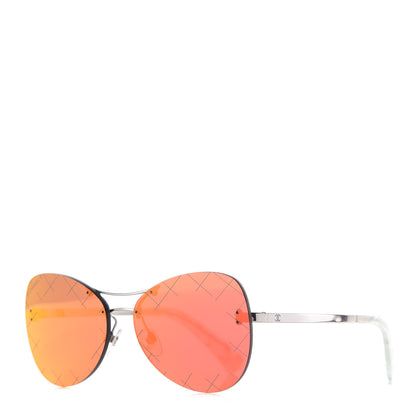 Chanel Shield Runway Sunglasses 4215 Silver Red 1 of 8