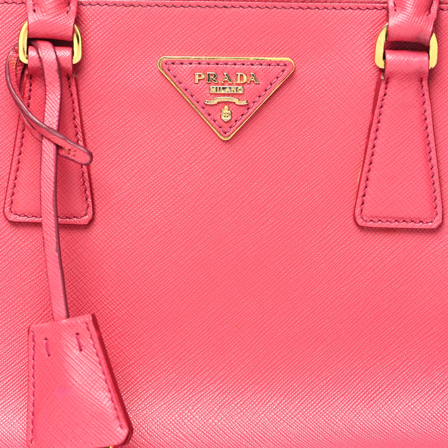 Prada Saffiano Medium Galleria Double Zip Tote Fuxia 9 of 19