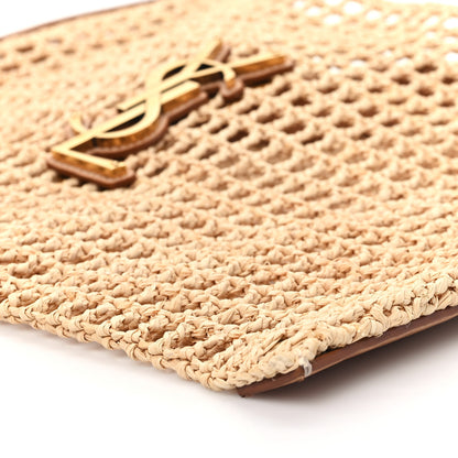 Saint Laurent Raffia Calfskin Oxalis Shoulder Bag Naturale 10 of 10