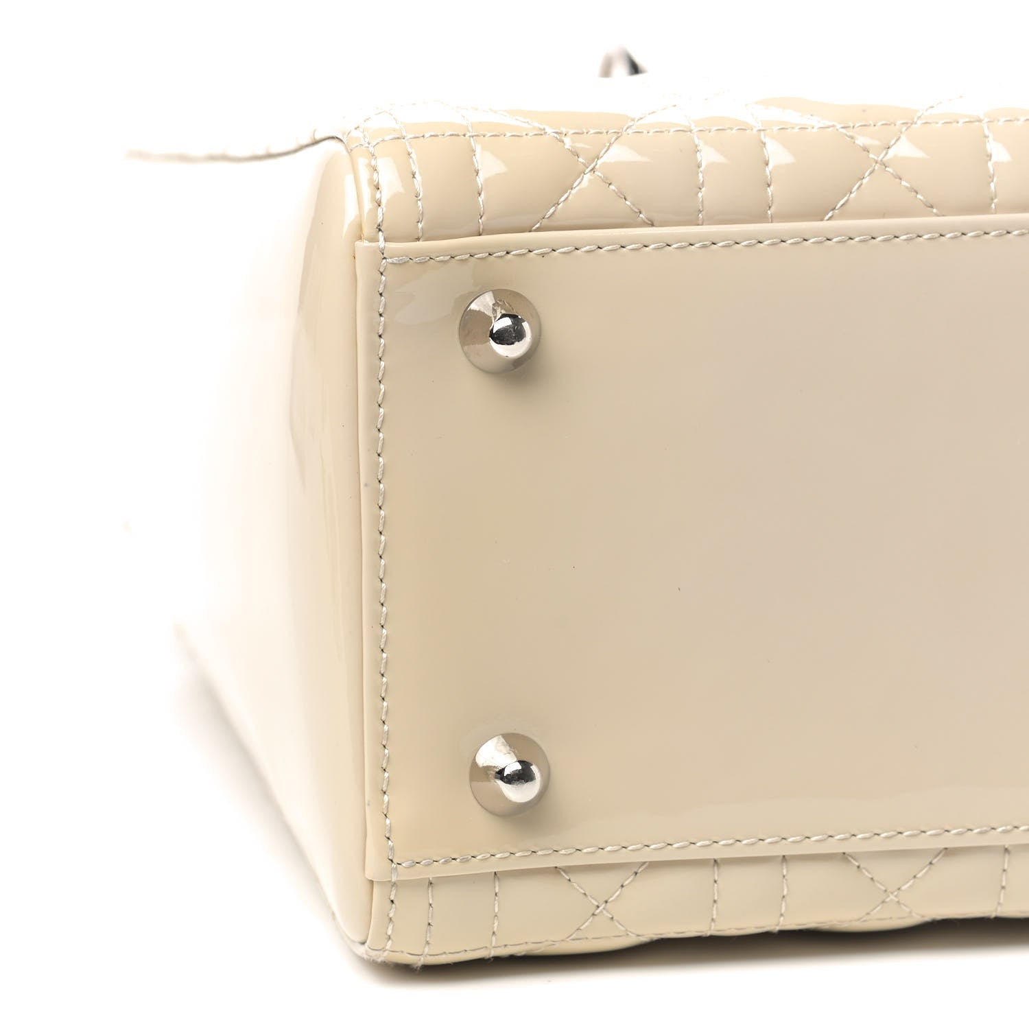 Christian Dior Patent Cannage Large Lady Dior Beige 5 of 8