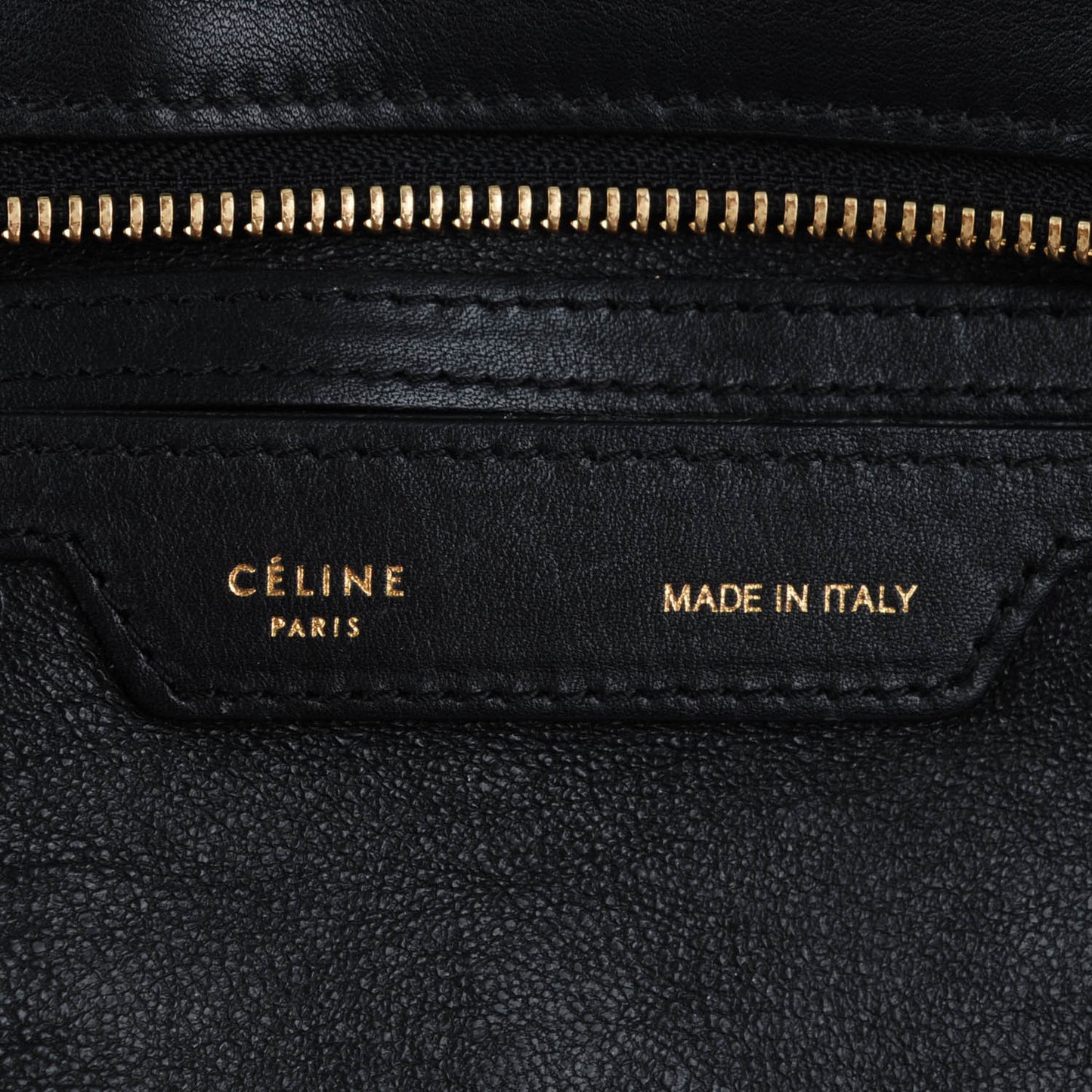 Crocodile Embossed Calfskin Large Trapeze Black