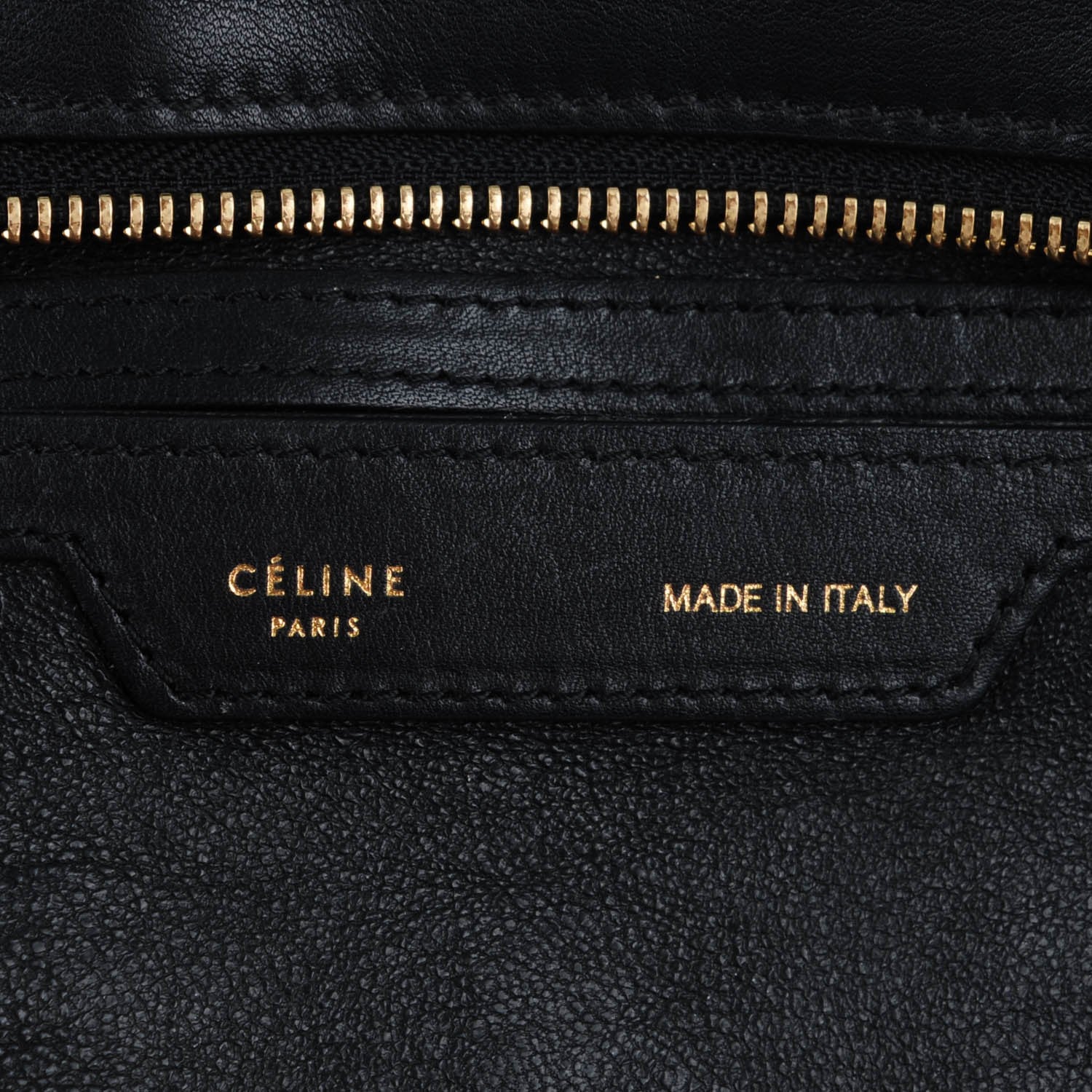 Celine Crocodile Embossed Calfskin Large Trapeze Black 6 of 10