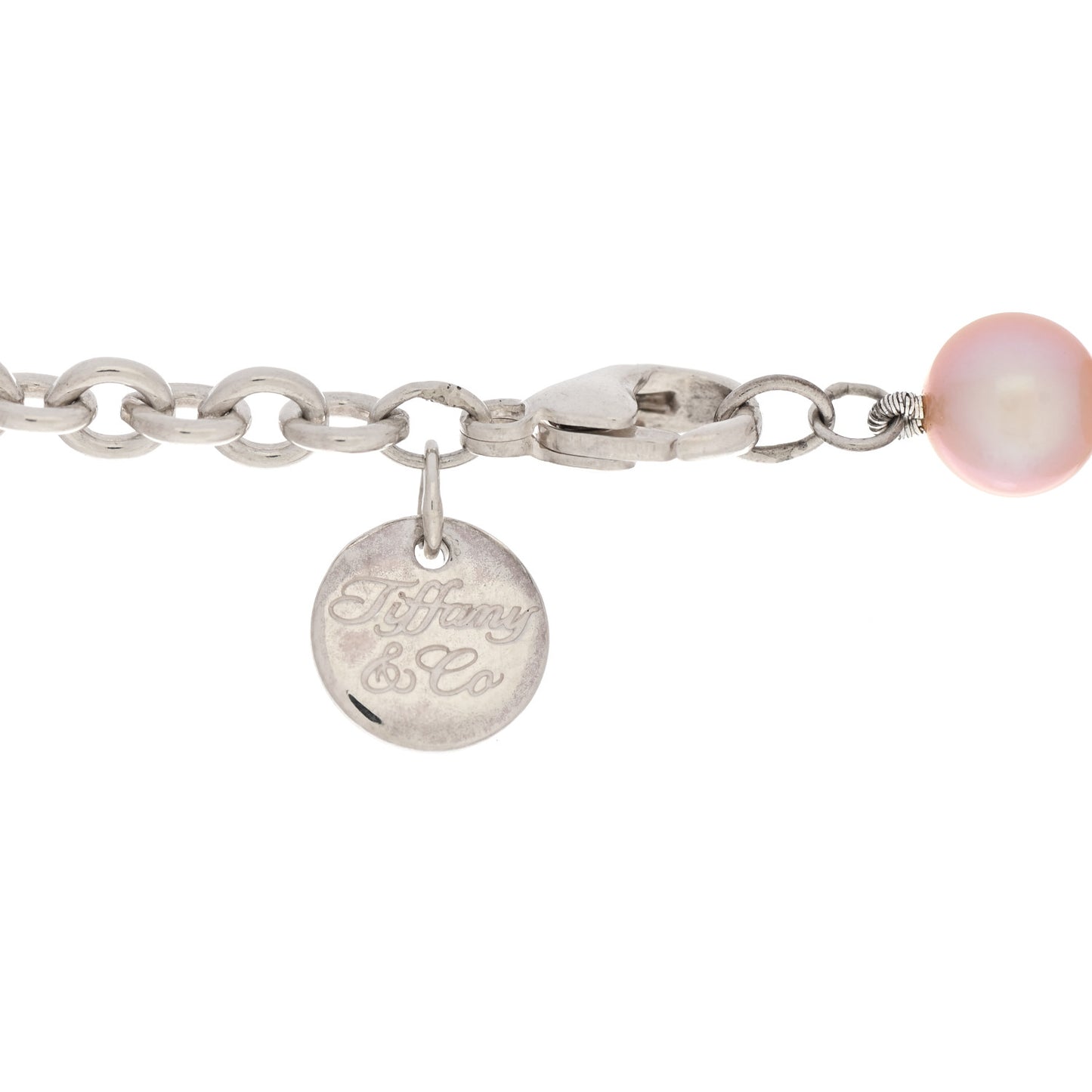 Sterling Silver Freshwater Pearl 7-8mm Ziegfeld Necklace Pink
