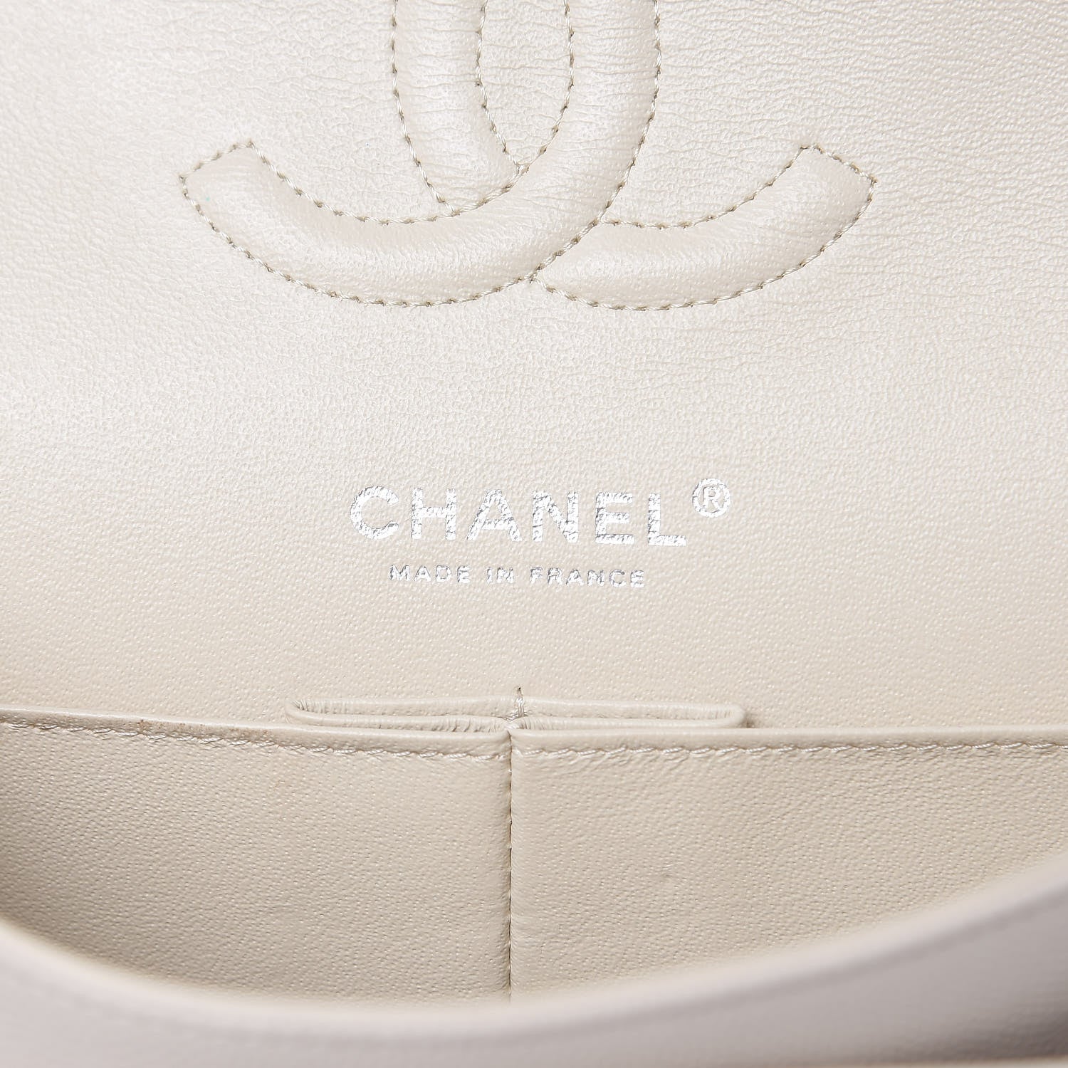 Chanel Caviar Quilted Medium Double Flap Light Beige 9 of 12