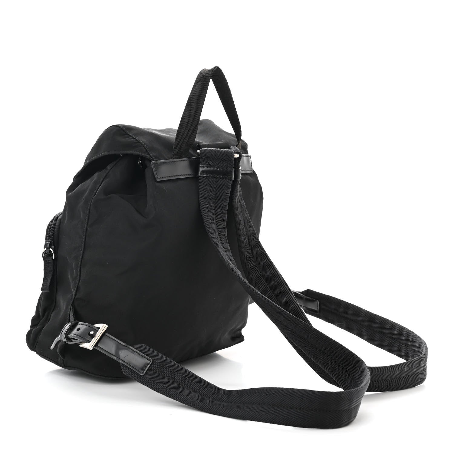 Prada Tessuto Nylon Saffiano Small Backpack Black 3 of 10