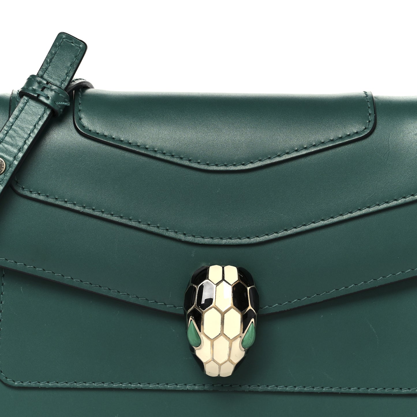 Calfskin Serpenti Forever Crossbody Bag Emerald Green