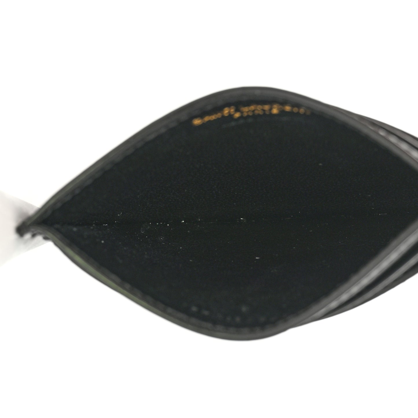 Calfskin Tiny Cassandre Credit Card Case Black