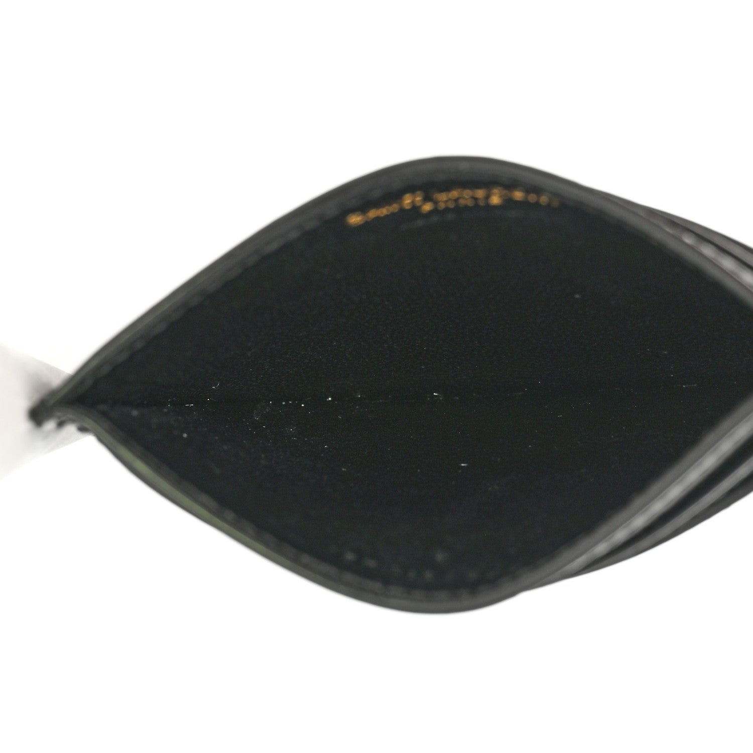 Saint Laurent Calfskin Tiny Cassandre Credit Card Case Black 4 of 7