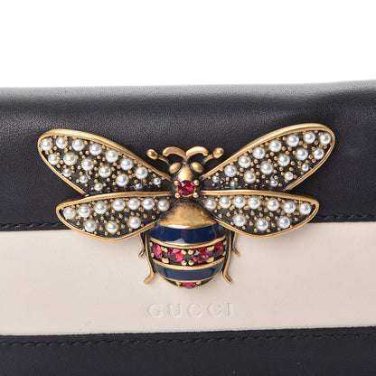 Gucci Calfskin Queen Margaret Card Case Wallet Black Mystic White 8 of 9