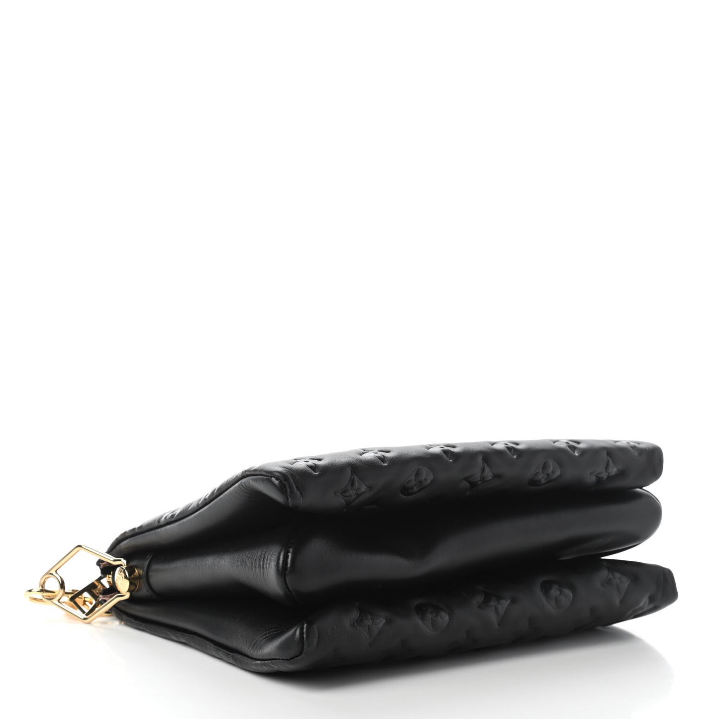 Lambskin Embossed Monogram Coussin PM Black