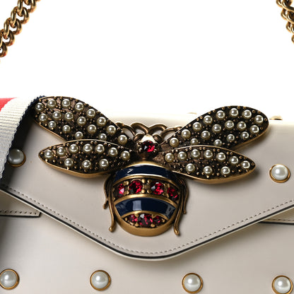 Gucci Nappa Pearl Studded Mini Queen Margaret Broadway Shoulder Bag Mystic White 8 of 14