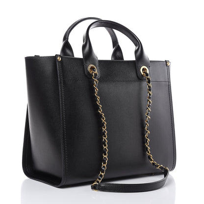 Chanel Caviar Small Studded Deauville Tote Black 3 of 10