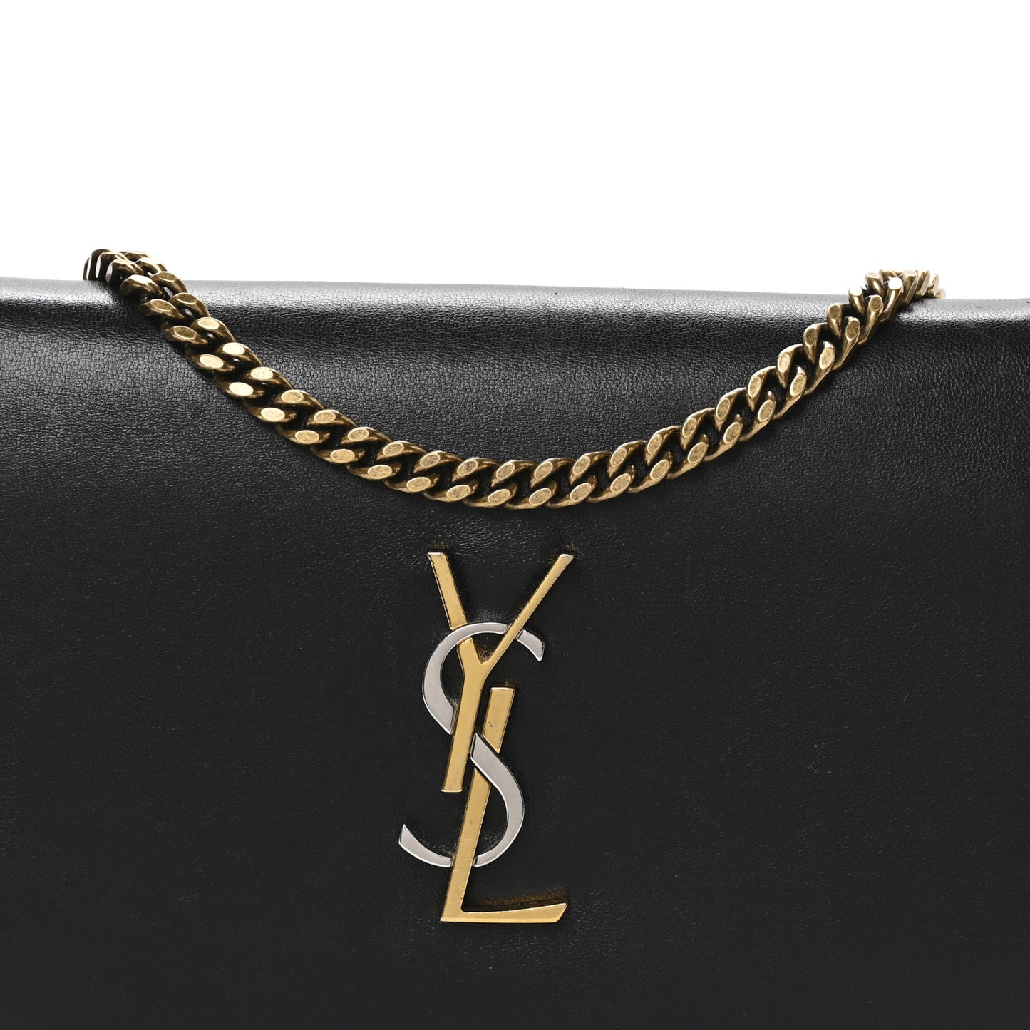 Smooth Calfskin Tri-Metal Cassandre Wallet On Chain WOC Black