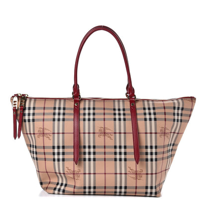 Burberry Haymarket Check Medium Salisbury Tote Military Red 1 of 12