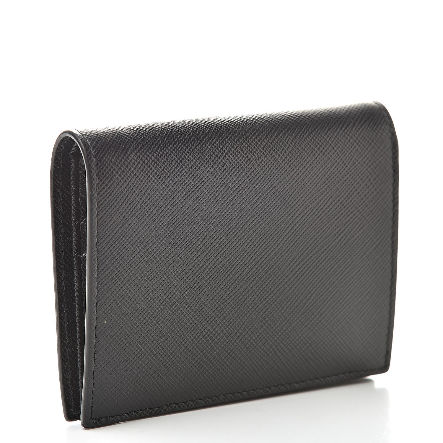 Prada Saffiano Shine Bi-Fold Wallet Black 3 of 7