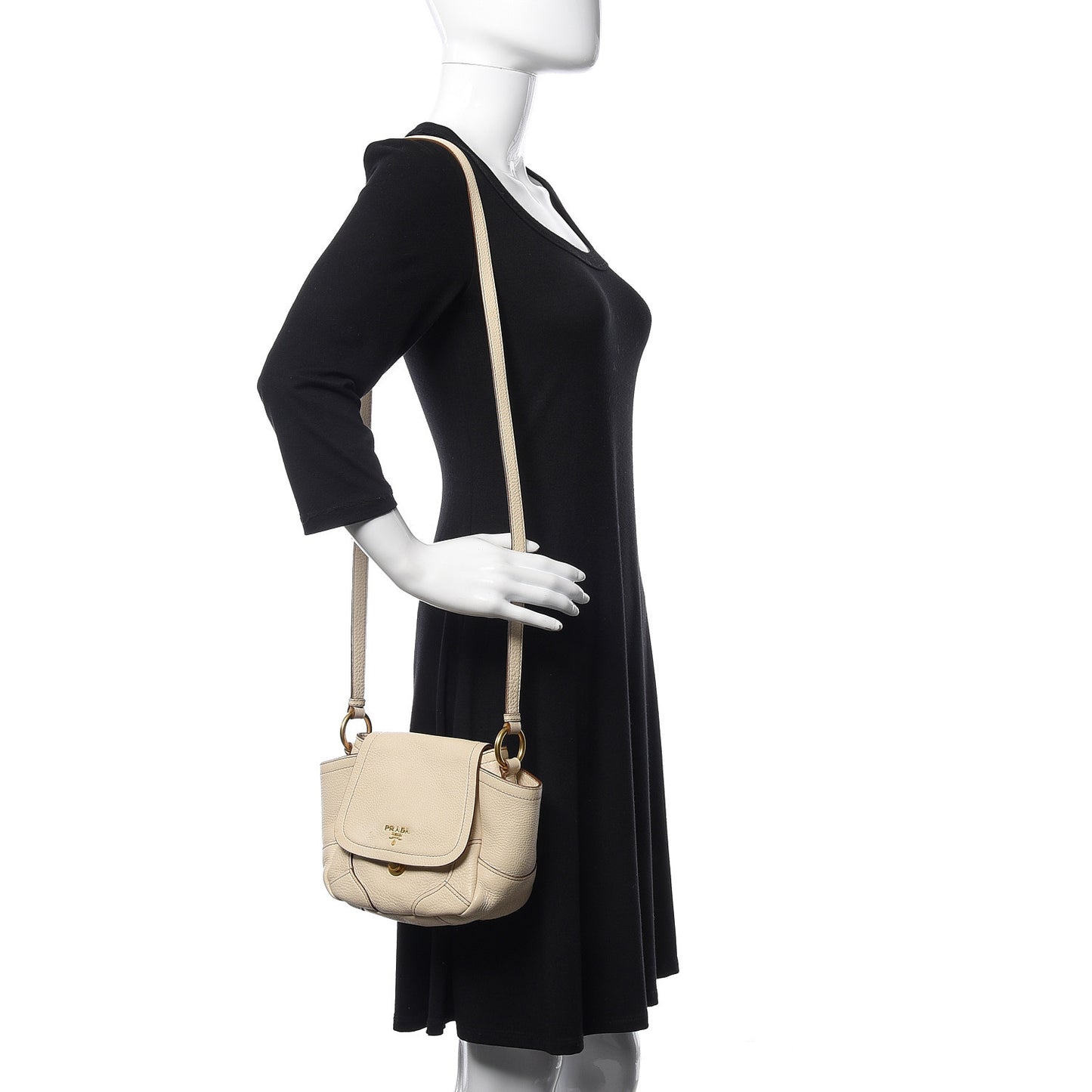 Vitello Daino Crossbody Bag Cera