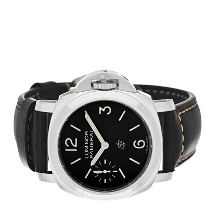 Panerai Stainless Steel Calfskin 44mm Luminor Logo Manual Winding Watch Black PAM01084 2 of 7