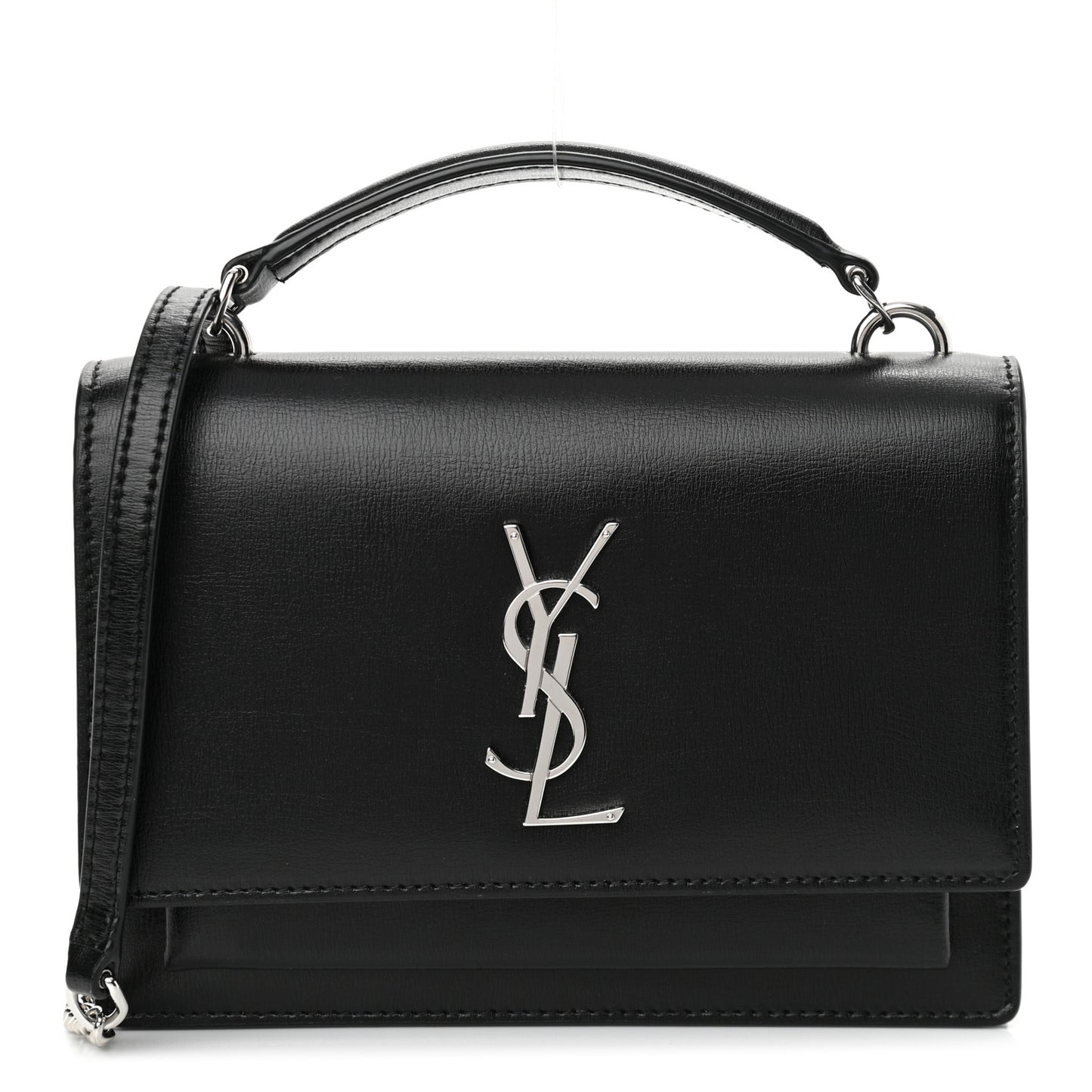 Calfskin Monogram Sunset Chain Wallet Black