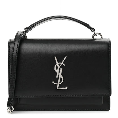 Saint Laurent Calfskin Monogram Sunset Chain Wallet Black 1 of 10