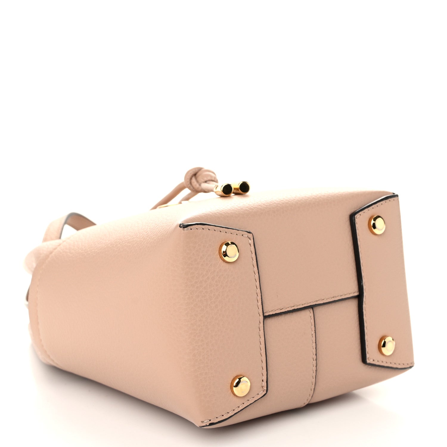 Salvatore Ferragamo Grained Calfskin Mini Gancino Bucket Bag Amaretti 4 of 9