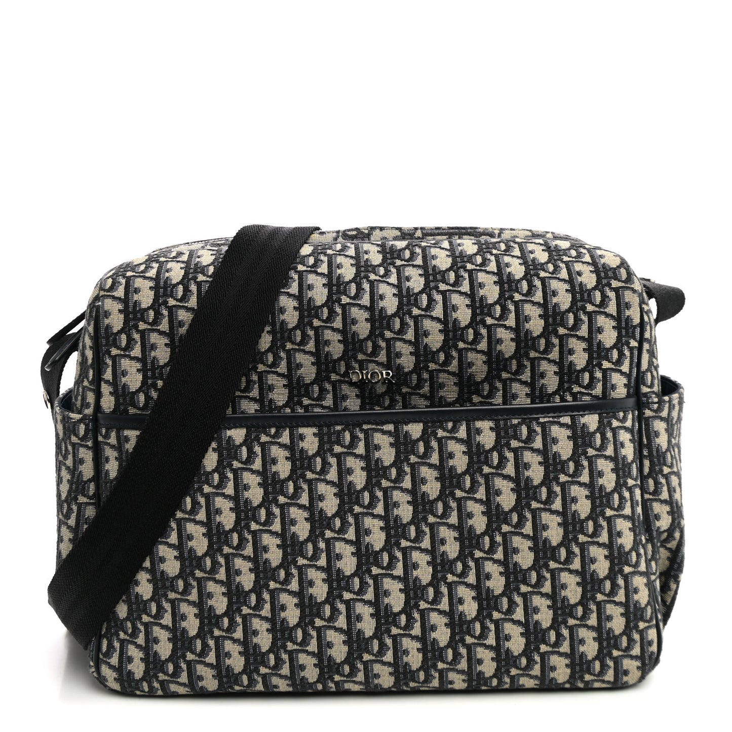 Oblique Baby Changing Bag Beige Black