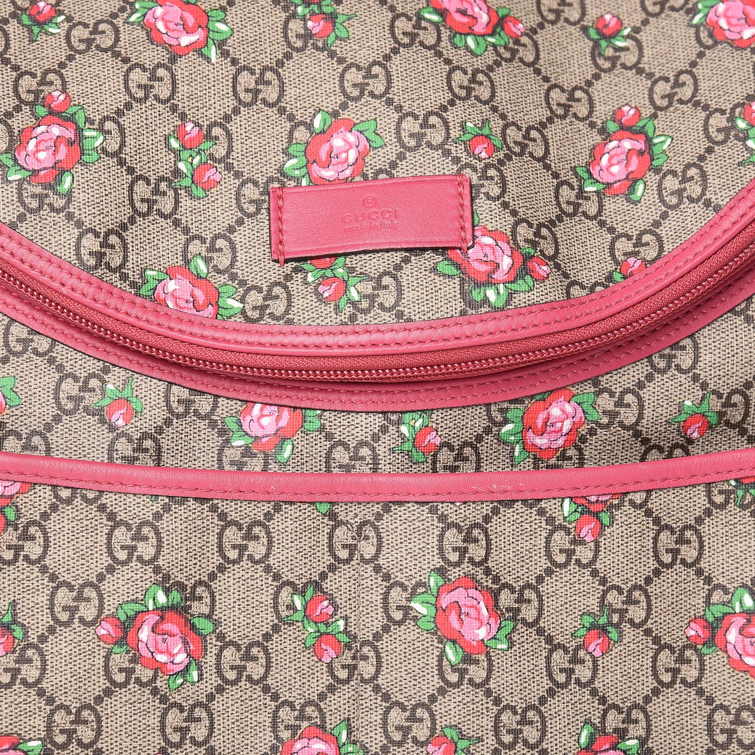 Gucci GG Supreme Monogram Rose Bud Diaper Bag Pink 10 of 14