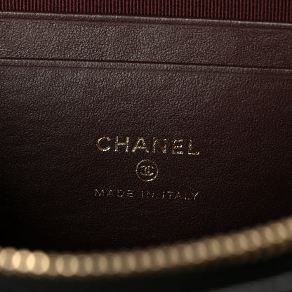 Chanel Caviar Quilted Top Handle Slim Vanity With Chain Black 6 of 11