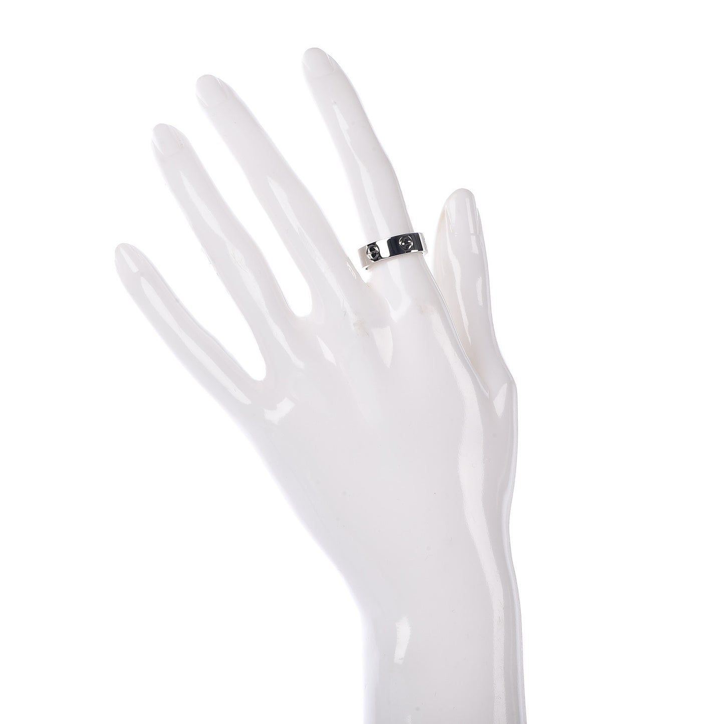 18K White Gold 5.5mm LOVE Ring 52 6