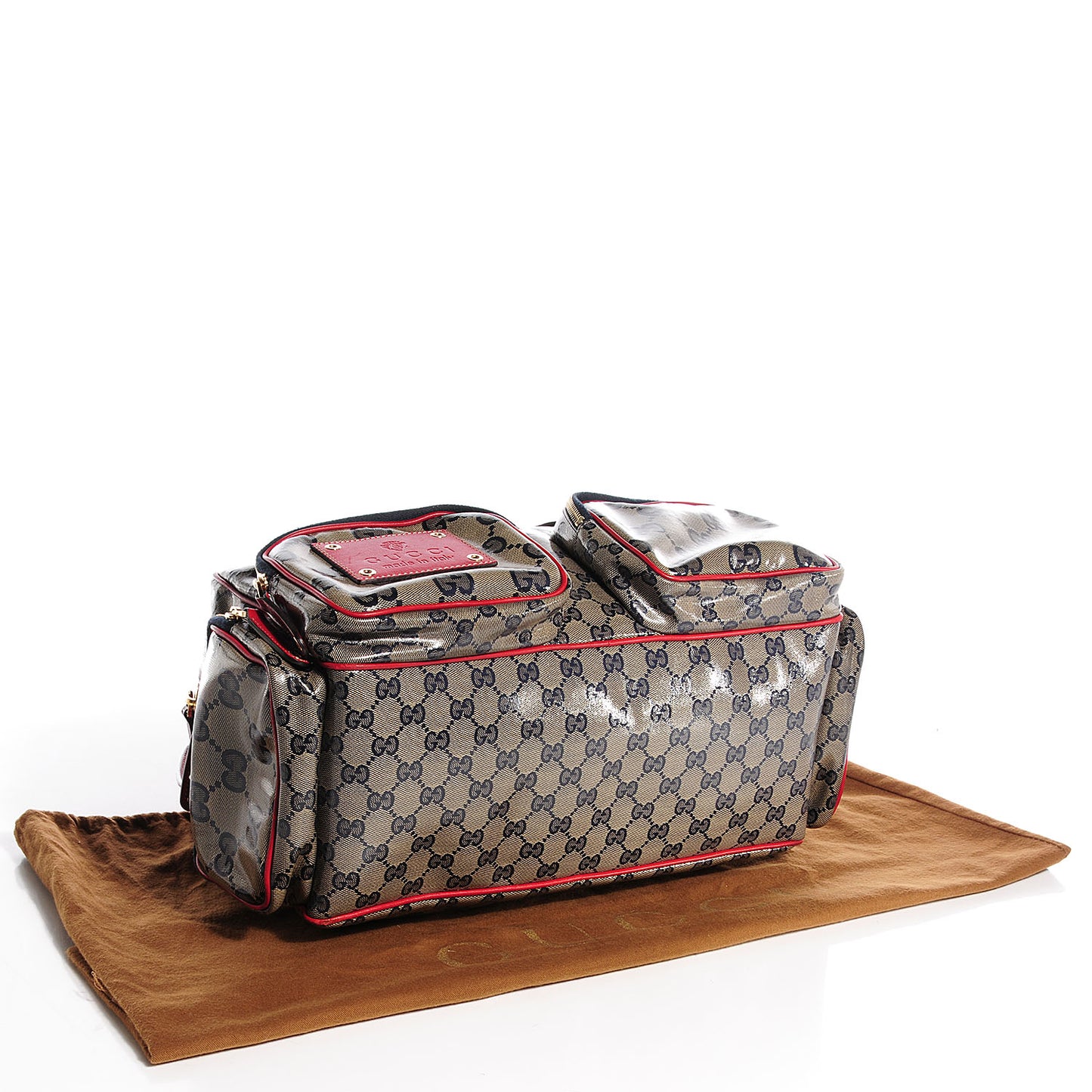 Crystal Monogram Large Travel Bag Navy