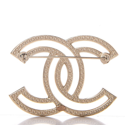 Chanel Crystal CC Brooch Gold 4 of 7