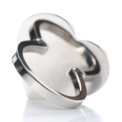 Hermes Palladium Coeur Scarf Ring Rouge 5 of 7