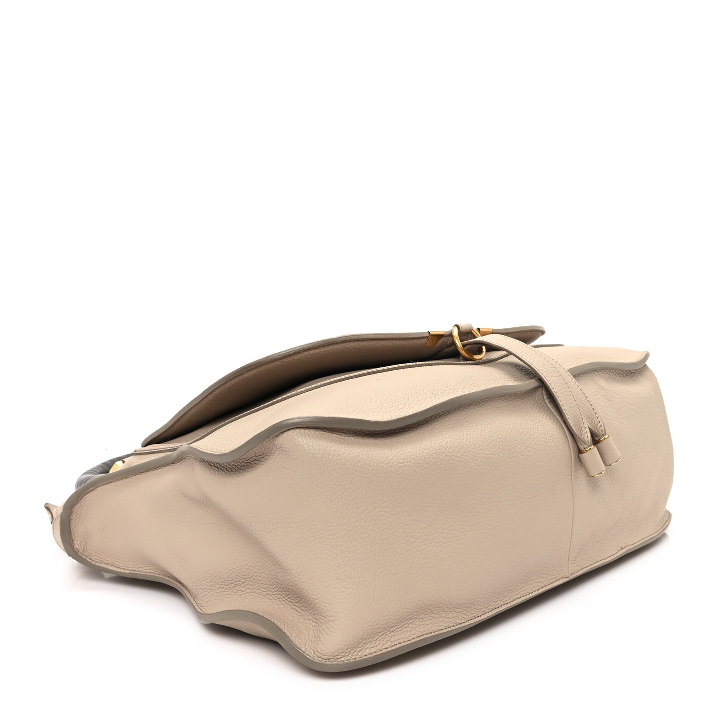 Calfskin Braided Large Marcie Double Carry Floral Grey