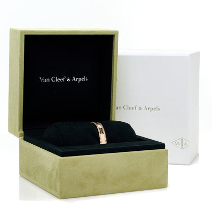 Van Cleef & Arpels 18K Rose Gold Perlee Signature Bangle Bracelet S 5 of 5