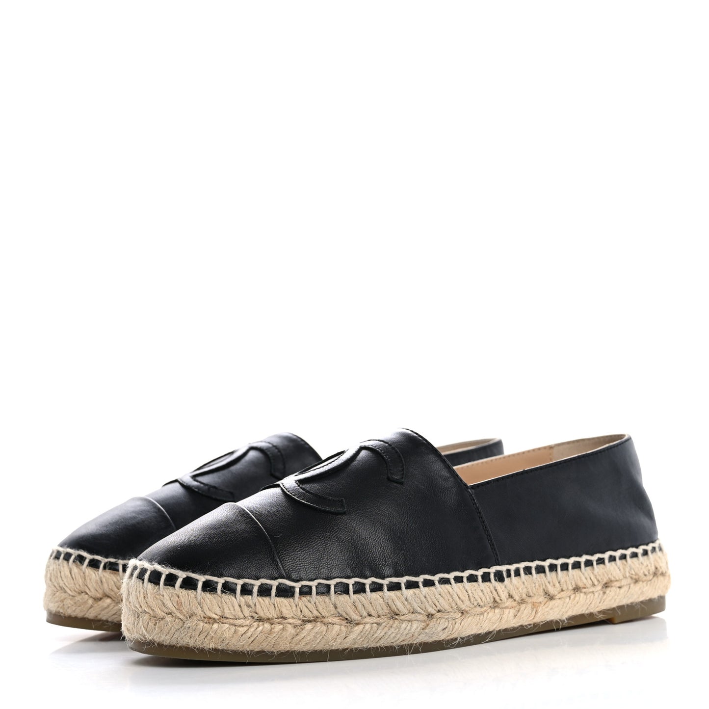 Lambskin CC Espadrilles 37 Black