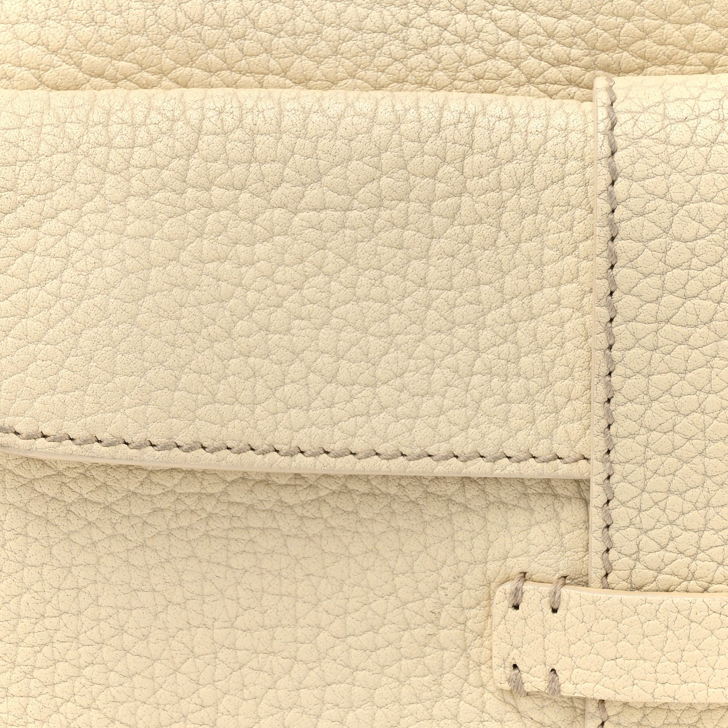 Loro Piana Grained Calfskin Globe Shoulder Bag Ivory 7 of 17