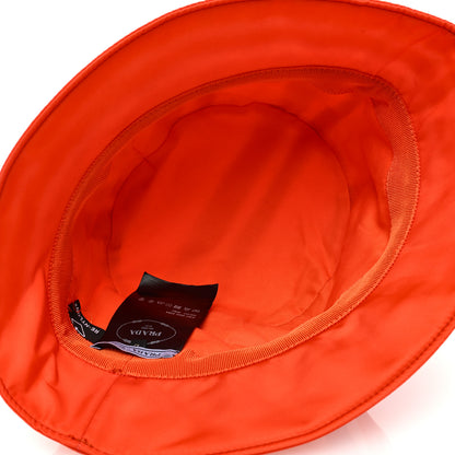 Prada Re-Nylon Logo Striped Womens Bucket Hat L Arancio Mare 7 of 8