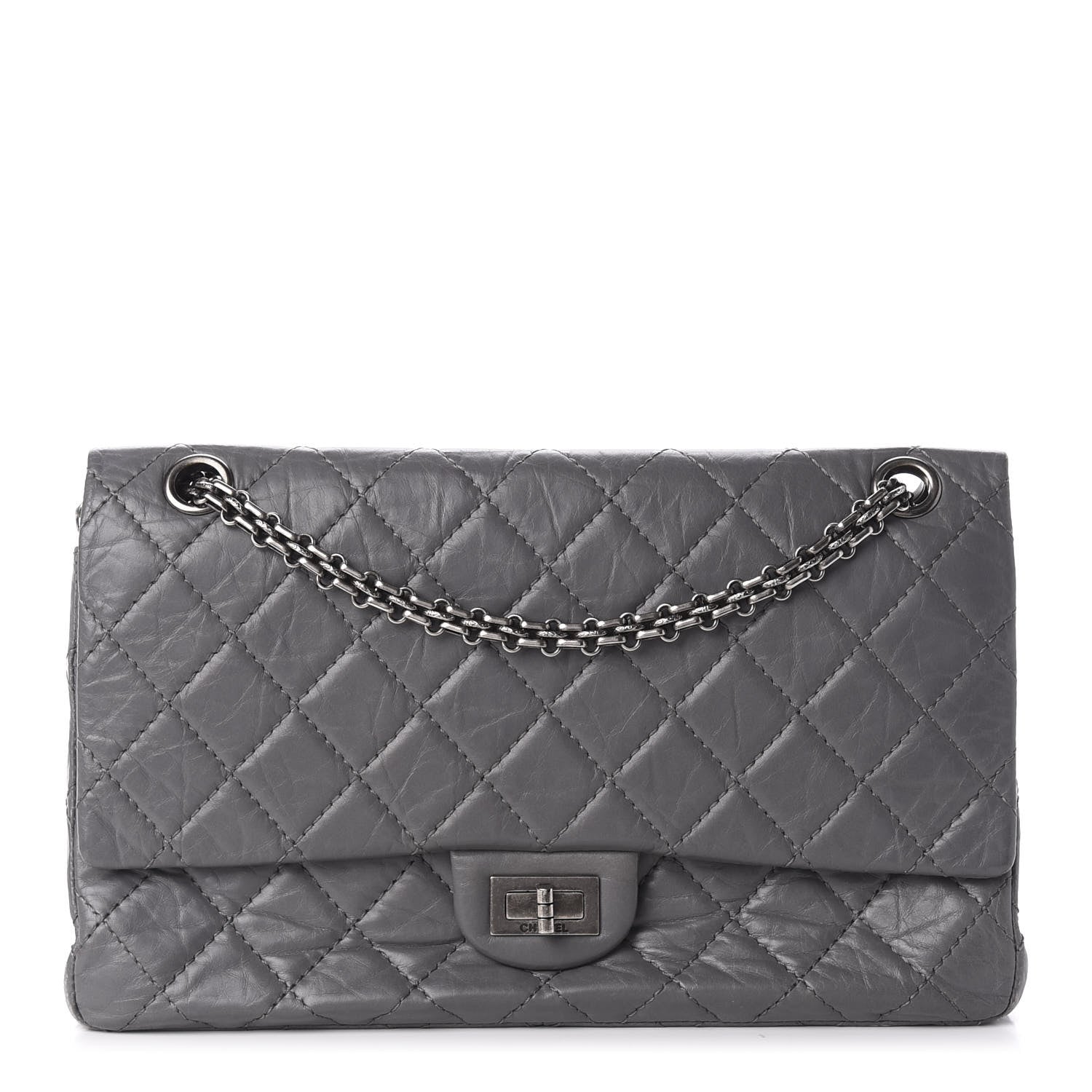 Chanel Aged Calfskin Quilted 2.55 Reissue 226 Flap Grey 1 of 11