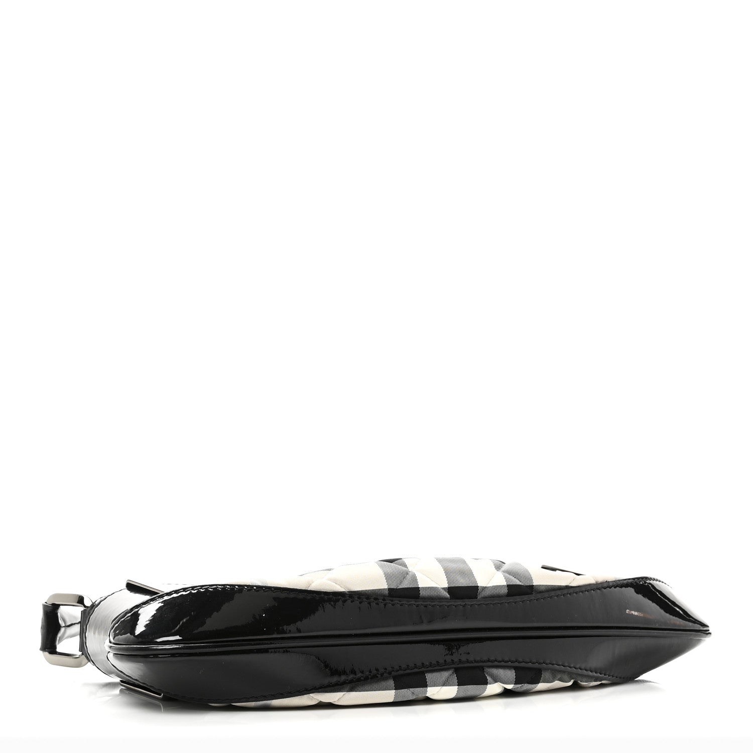 Burberry Patent Smoked Check Quilted Small Beaton Black 4 of 11