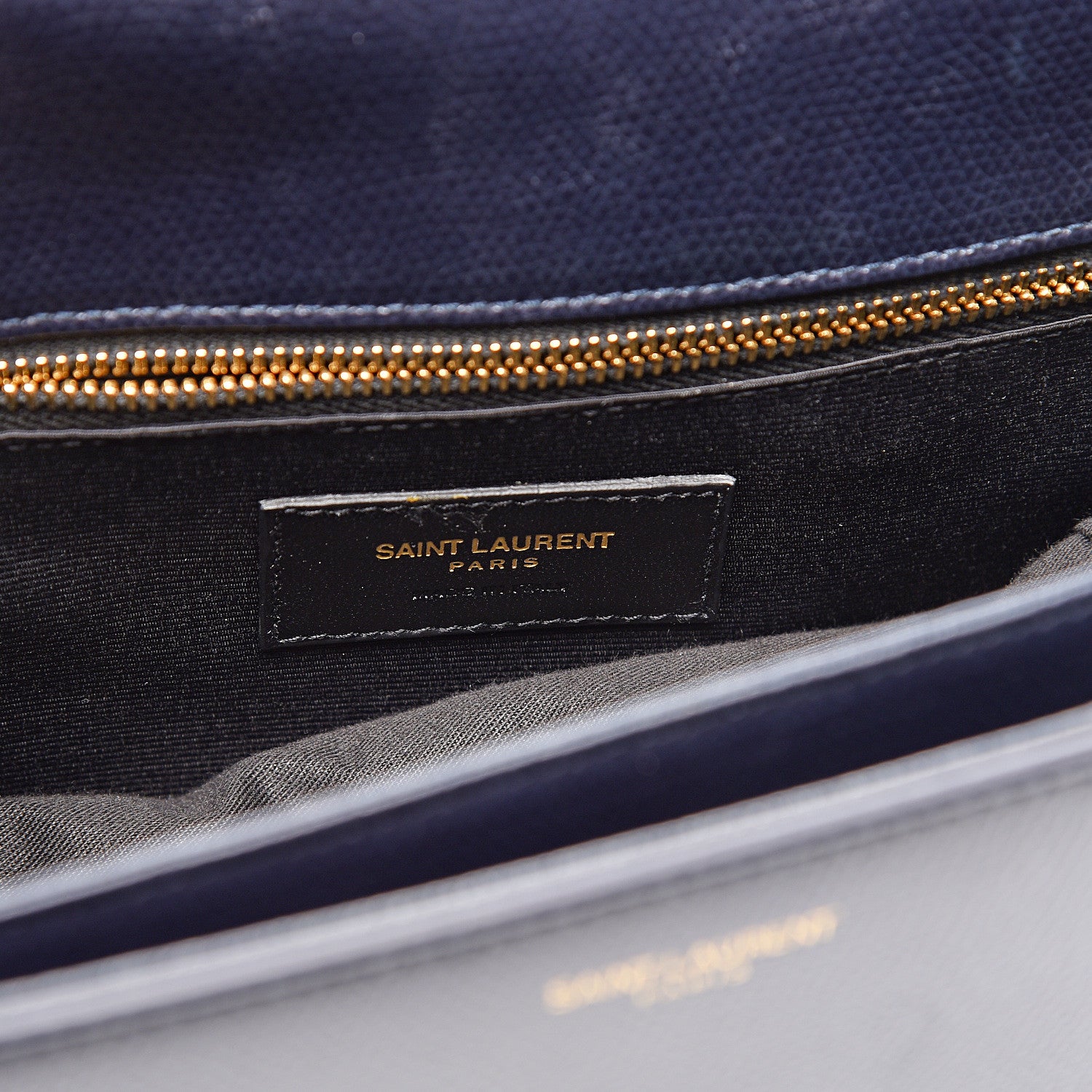 Saint Laurent Textured Calfskin Medium Classic Monogram Universite Bag Deep Marine 5 of 9