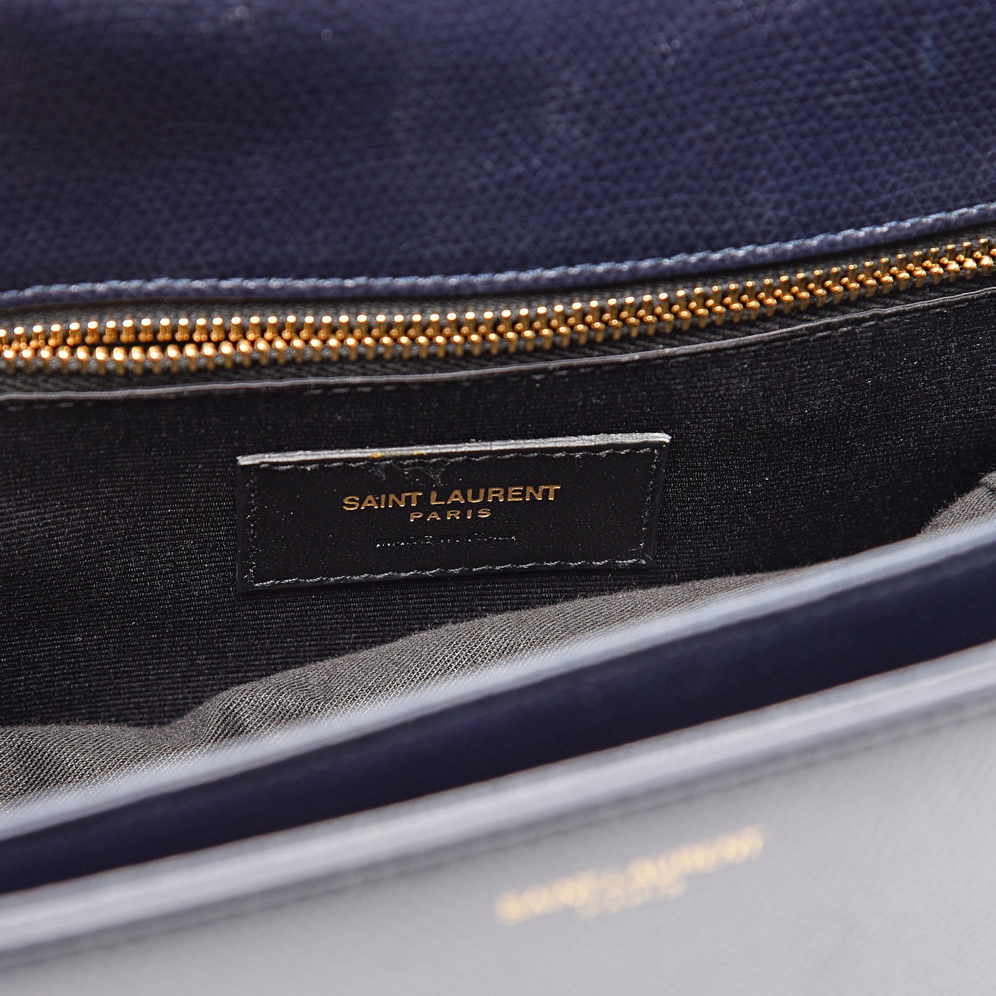 Textured Calfskin Medium Classic Monogram Universite Bag Deep Marine