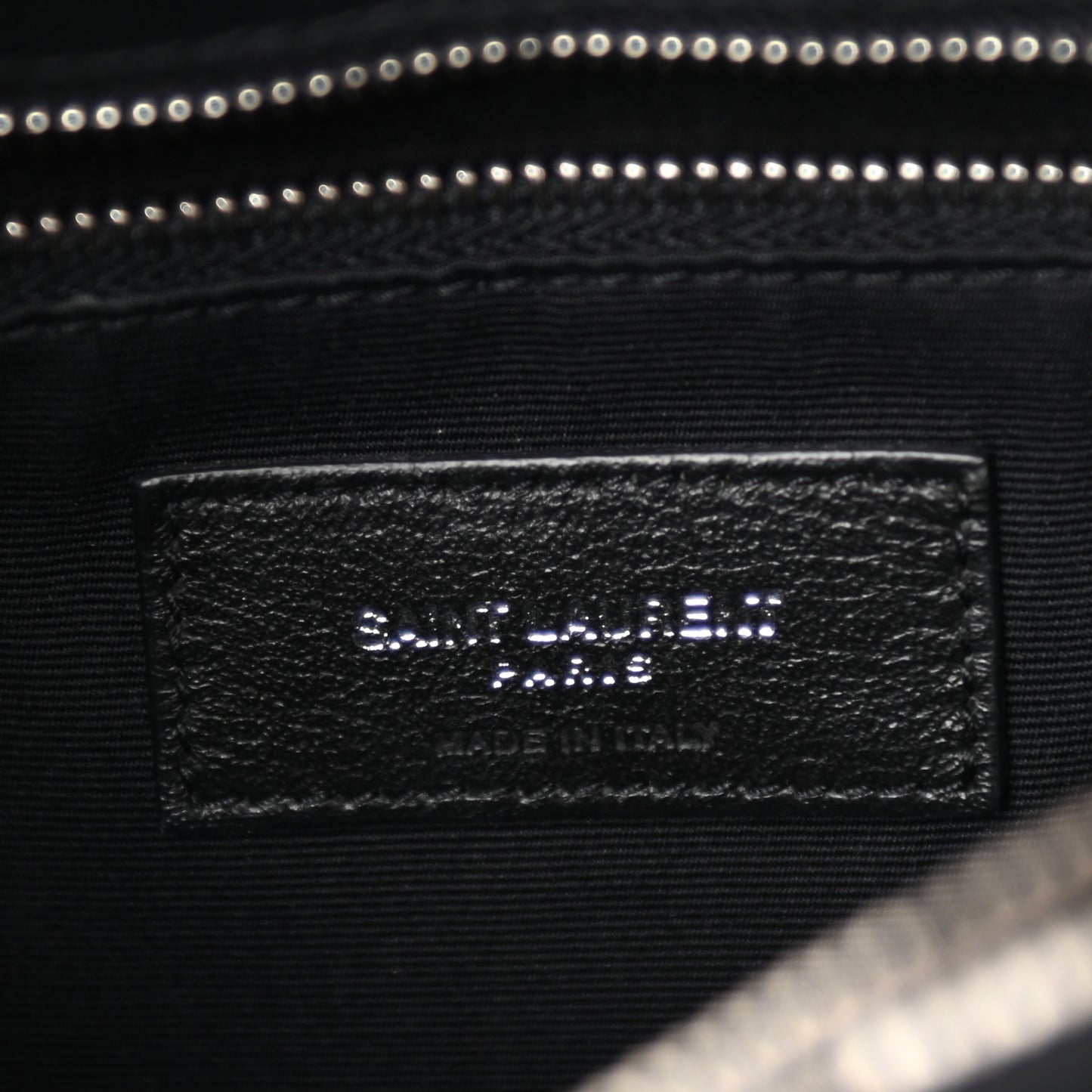 Calfskin Y Quilted Monogram Medium Loulou Chain Satchel Black
