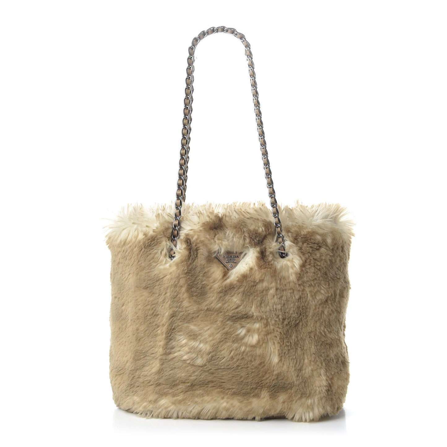 Eco Lapin Faux Fur Tote Cipria
