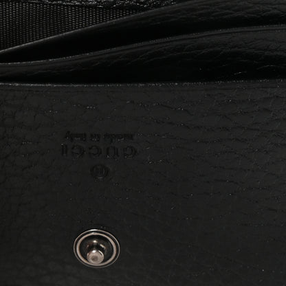 Gucci Dollar Calfskin Enamel Monochrome GG Marmont Card Case Black 7 of 7