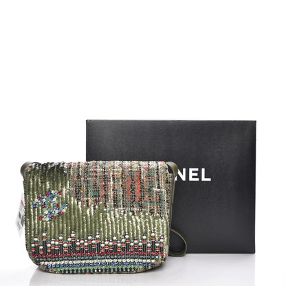 Chanel Tweed Sequins Havana Stroll Messenger Khaki 8 of 8