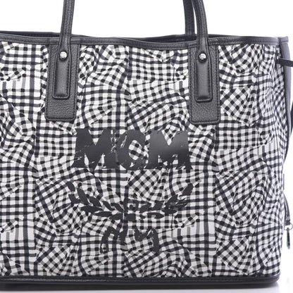 MCM Visetos Medium Liz Reversible Shopper Tote Black 14 of 17